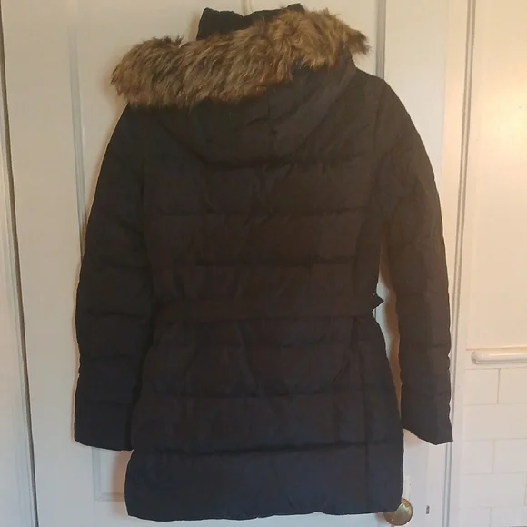 Michael Kors Navy Blue Puffer Coat with Fur Trim - Picture 11 of 15